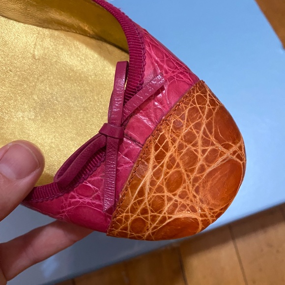 Prada Crocodile Ballet Flats - Italian made - vintage 90's - Picture 3 of 6